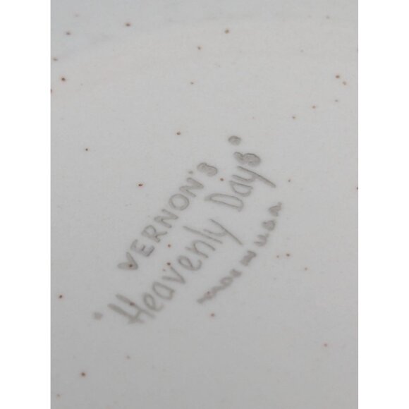 Vintage Set of 4 Vernonware Metlox Heavenly Days 6 1/4” Bread Plates MCM - Picture 6 of 6